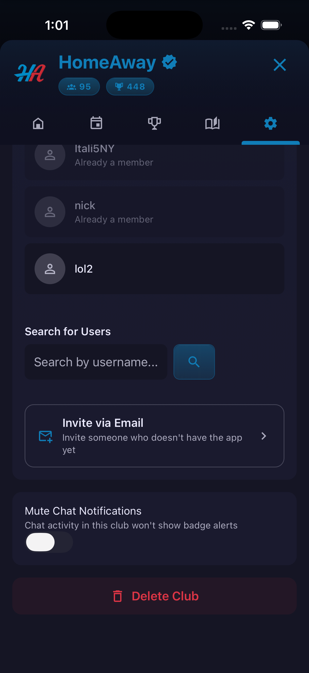 Clubs — screenshot 10
