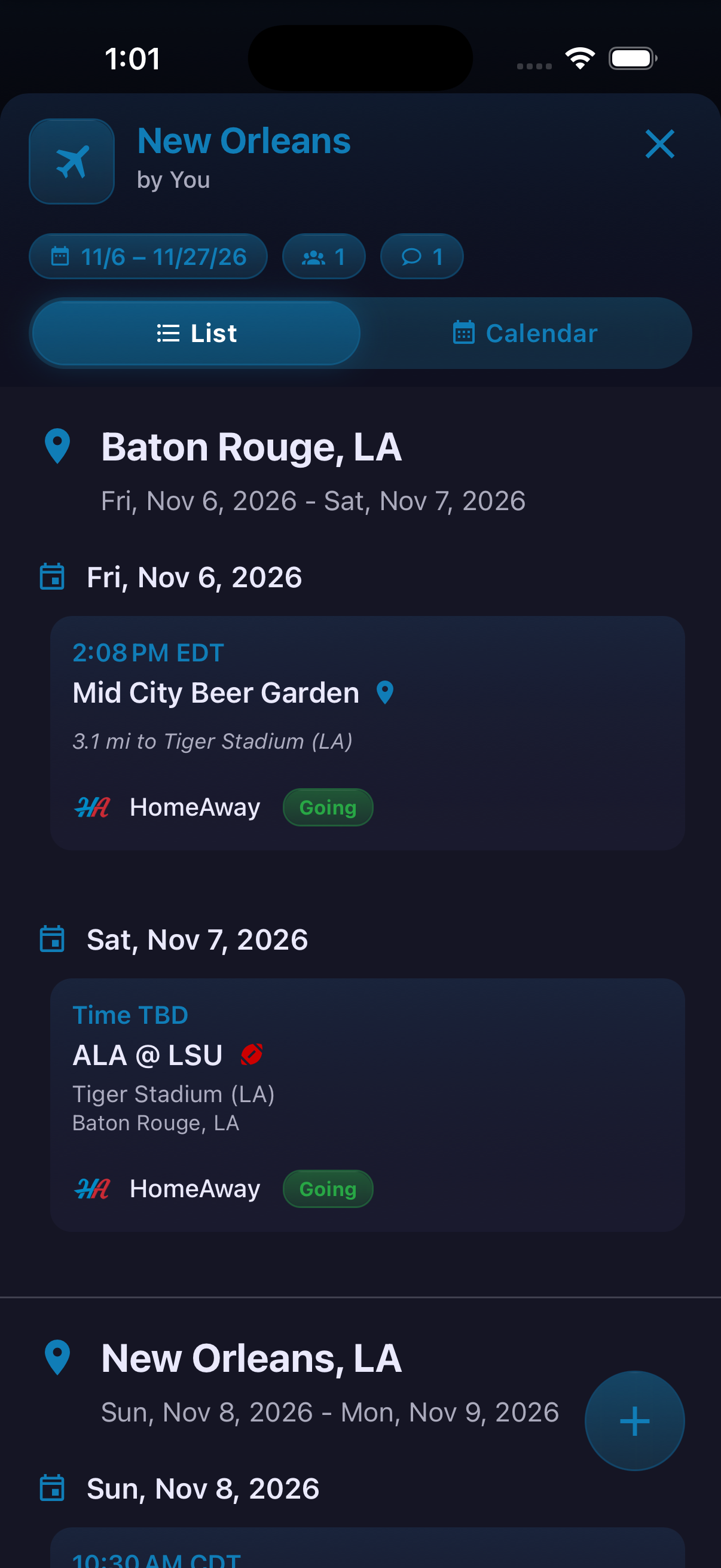 Trips — screenshot 2