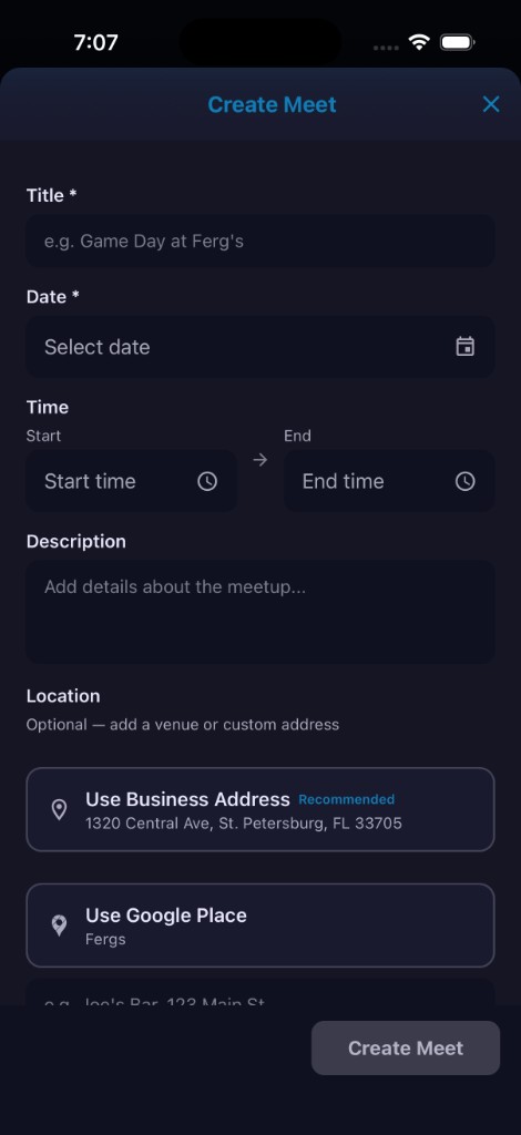 Meets with Business Address